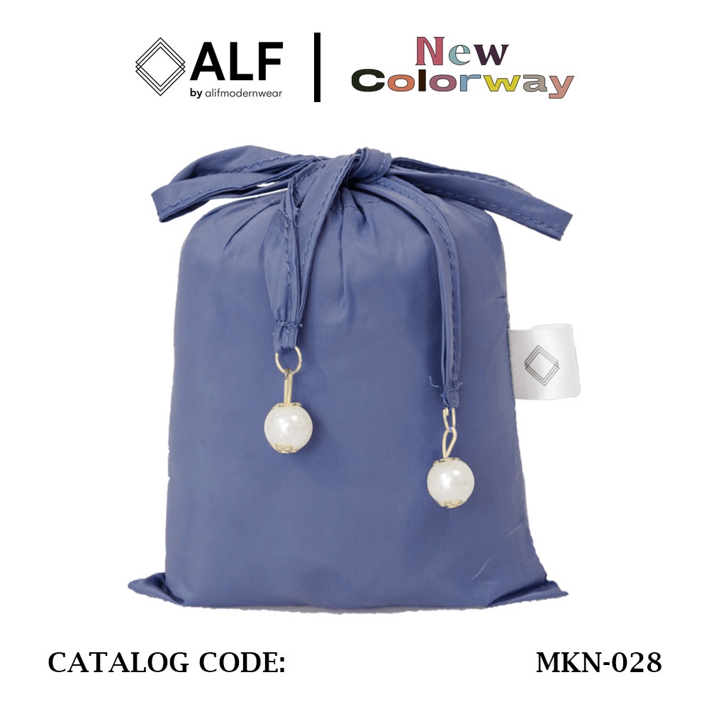 ALIF MUKENA MINI PARASUT PREMIUM KOREA TRAVEL - SKIPPER BLUE ( MKN-028 )