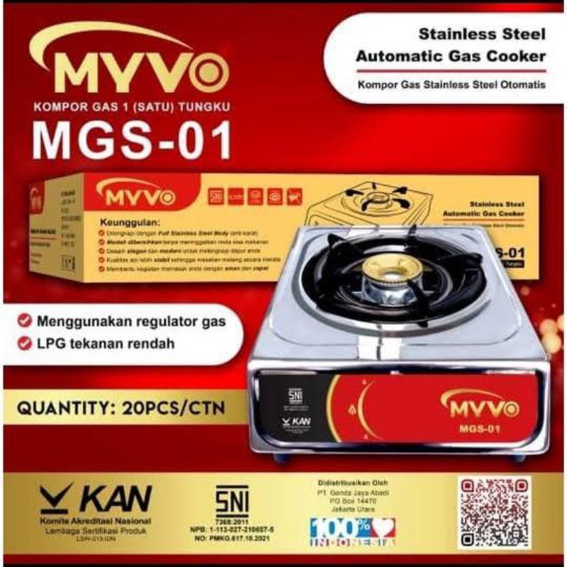 kompor gas 1 tungku MYVO MGS-01