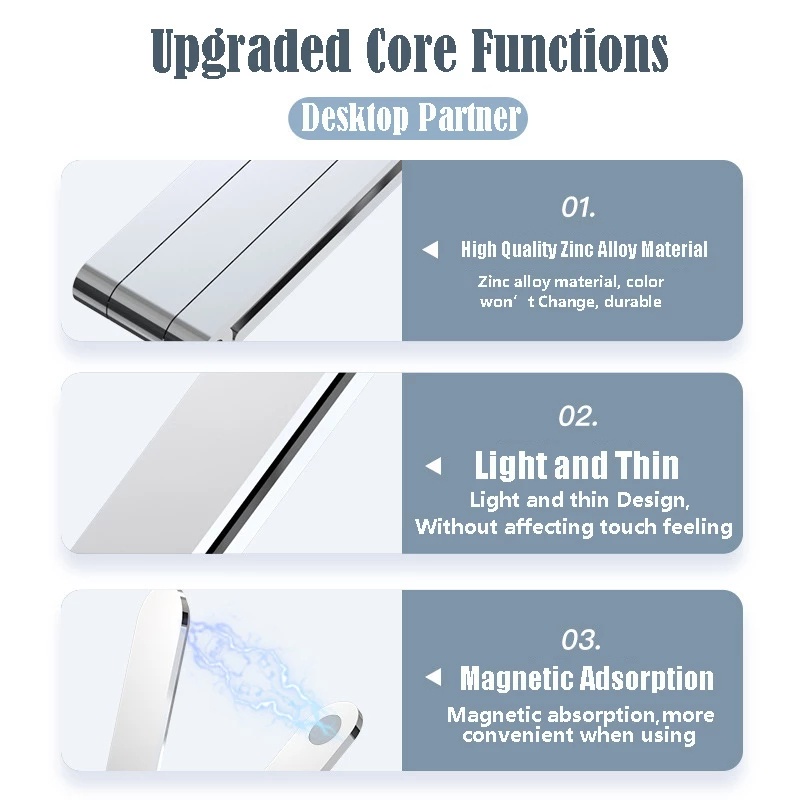 Stand Holder Magnetik Universal Model Lipat Bahan Alloy Untuk Handphone