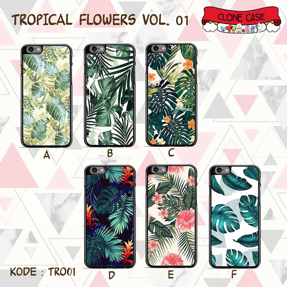 Case Oppo F5 F7 F9 F11 Pro Youth - Hardcase Tropical Flower