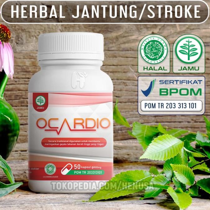 ORIGINAL OCARDIO OBAT JANTUNG KORONER BENGKAK & STROKE, DARAH TINGGI HERBAL OCD Asli