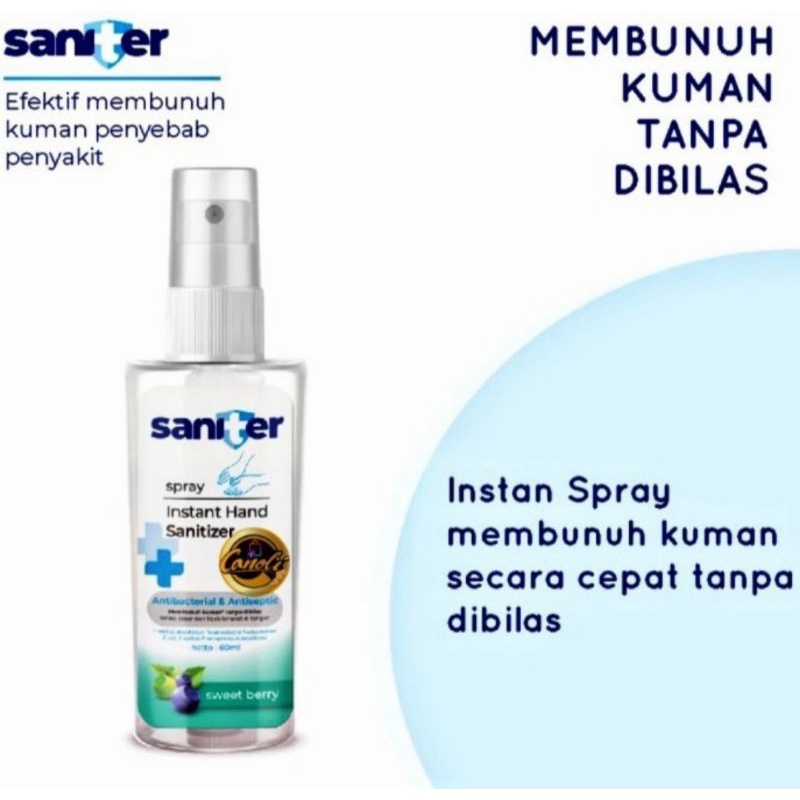 saniter hand spray 60 ml / hand sanitizer spray / sanitizer