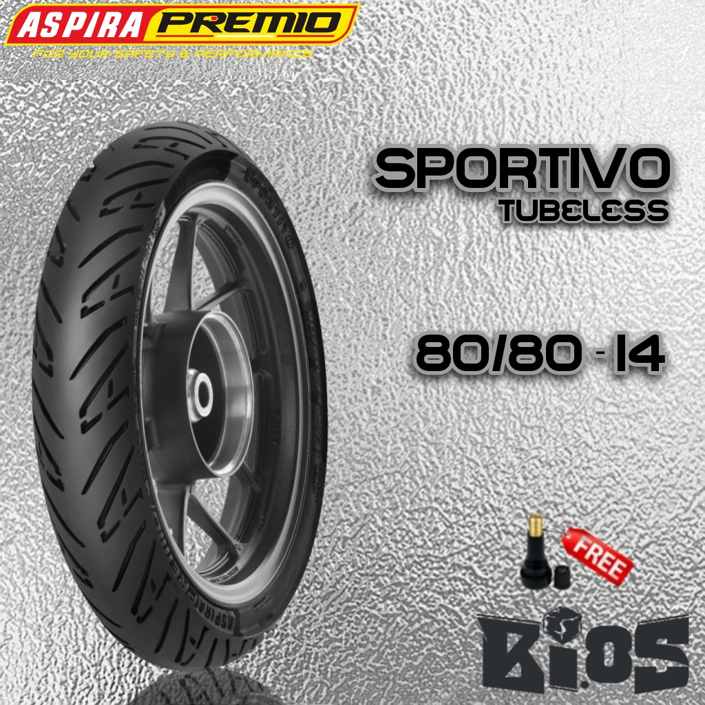 ASPIRA PREMIO SPORTIVO 80 80 - 14 BAN MOTOR MATIC MIO BEAT TUBELESS