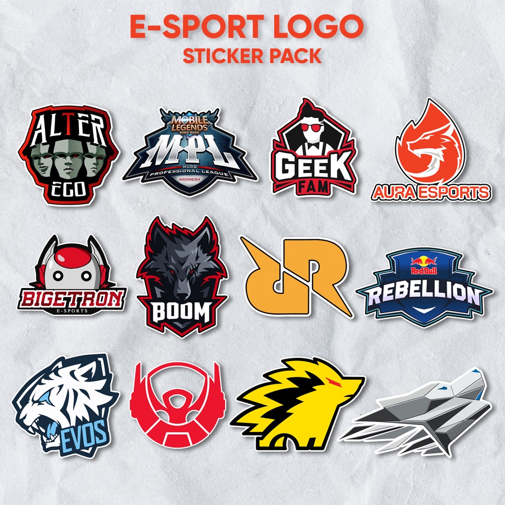

Sticker Logo Esport / Stiker Evos RRQ Bigetron waterproof