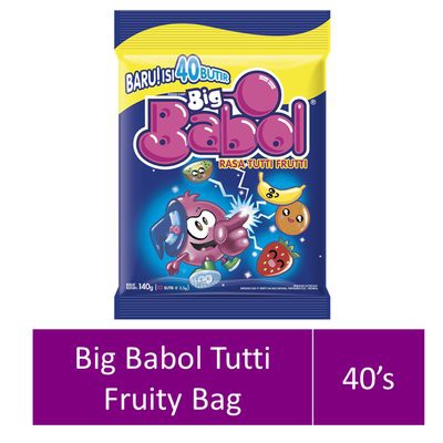 

Big Babol - Rasa Tutti Frutti - Permen Karet - 140 gr - isi 40