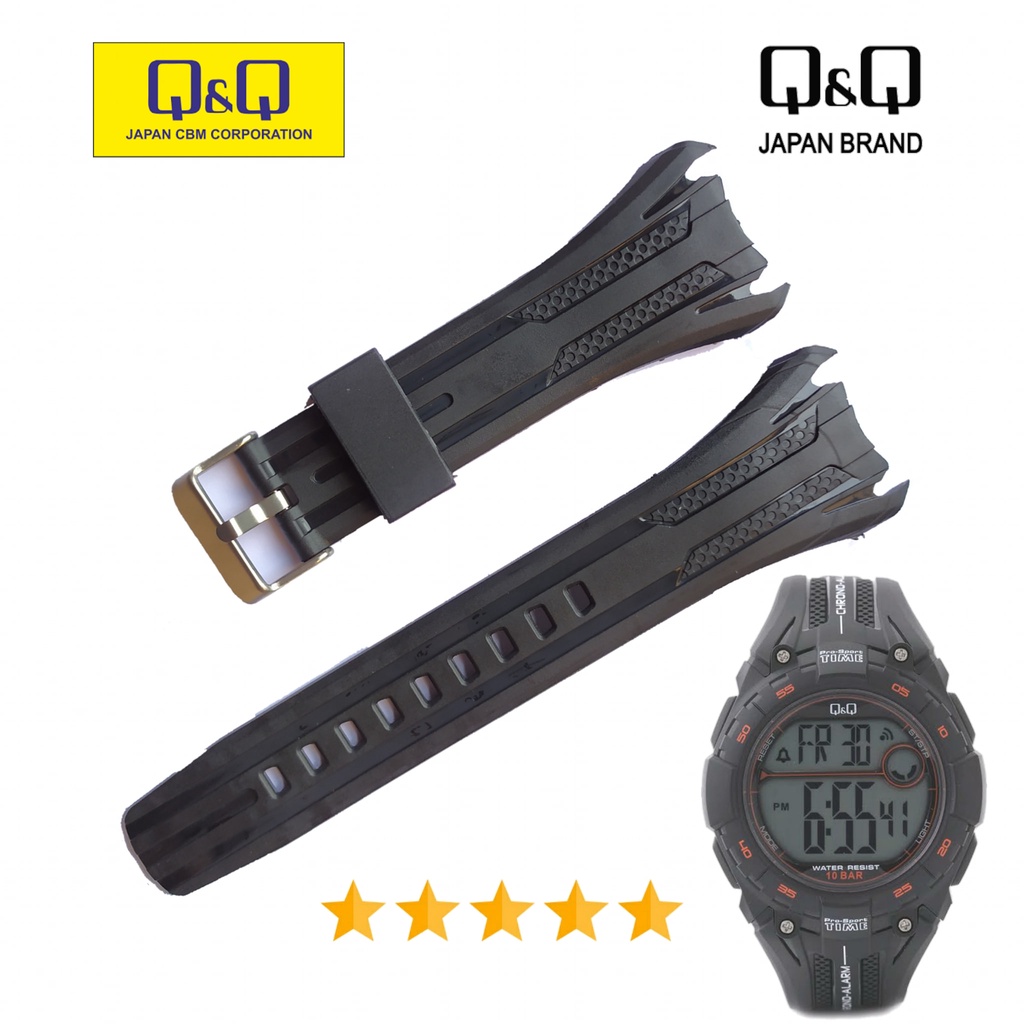 STRAP TALI JAM TANGAN QQ QNQ M-121 M 121 Q&amp;Q QQ M121 HITAM