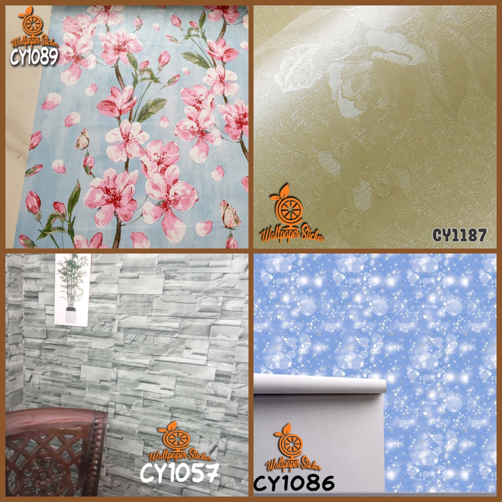 Wallpaper Dinding Kamar Tidur Wallpaper Dinding Murah  Wallpaper Dinding Elegant 45cmX9m HomeLiving