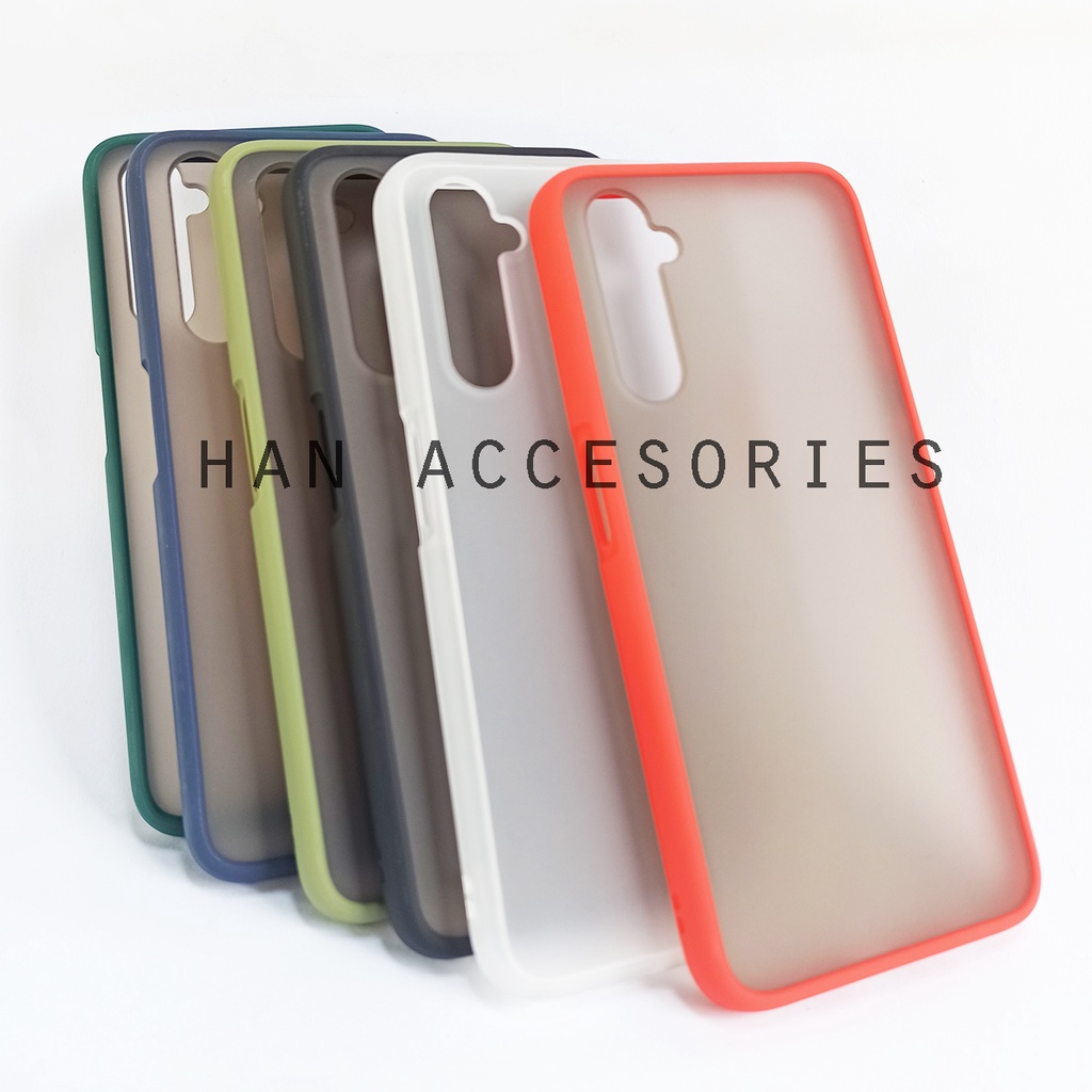 (PAKET HEMAT) Case Fuze Dove + Temperred Glass Realme 5/5i/5 PRO/6/6 PRO/7/C11/C12/C15/XT Hardcase / Matte Colour / Case Candy