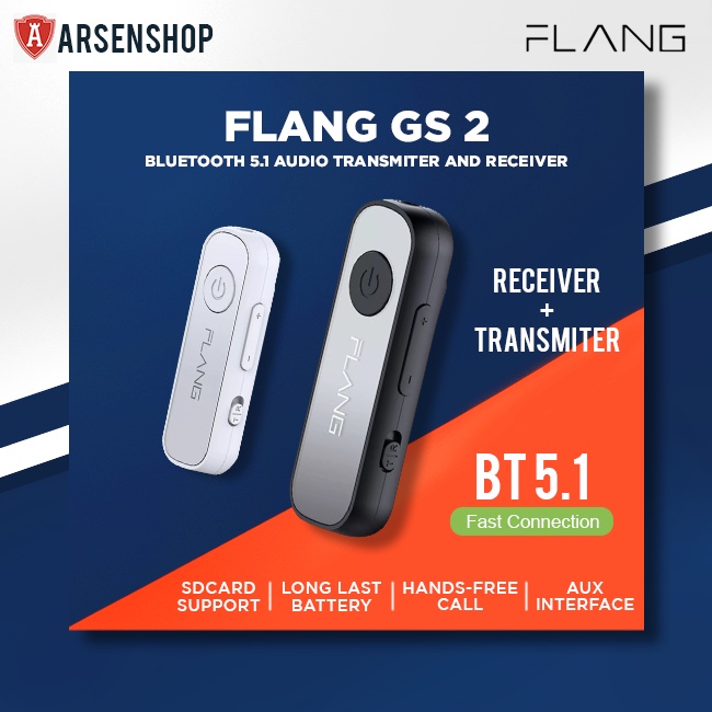 FLANG GS2 Bluetooth 5.1 Audio Receiver dan Transmiter Speaker Headset