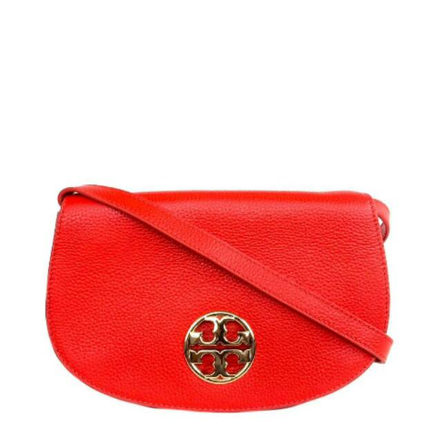 Original tas selempang slingbag Tory Burch Jamie Clutch red black hitam Crossbody