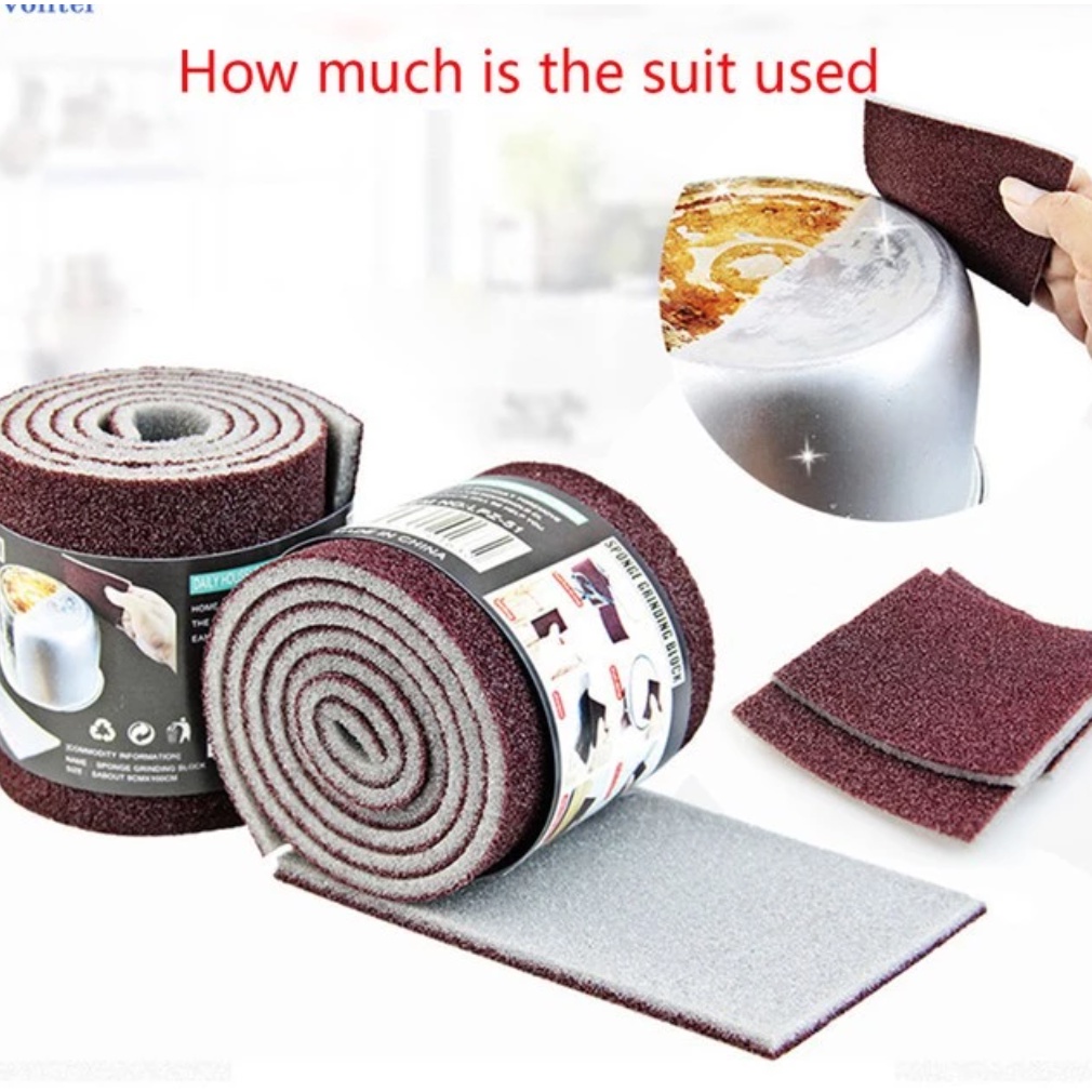 spons carborundum nano emery pembersih peralatan dapur/kamar mandi-3