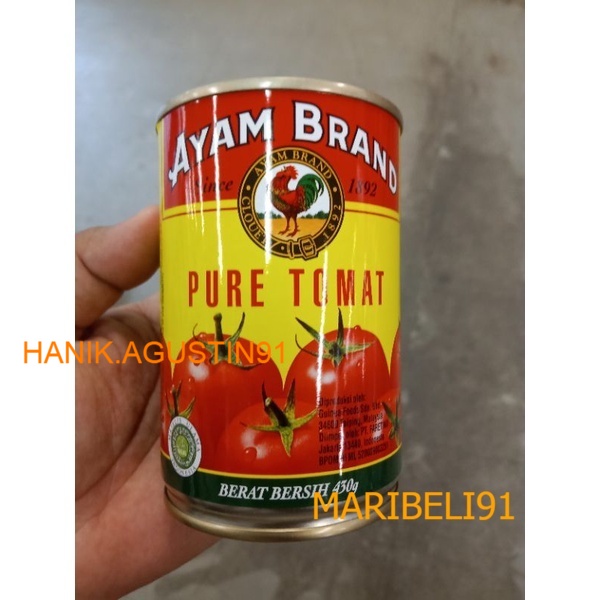 

Ayam Brand Pure Tomat 430gr / Puree Tomato / Pasta Tomat MB91