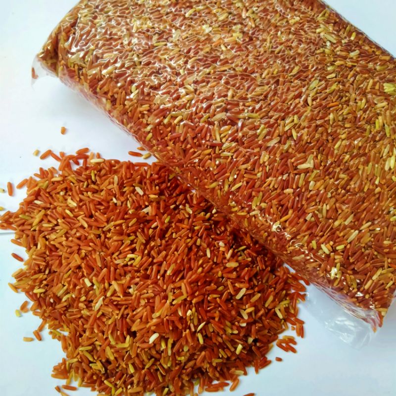 

Beras Merah pulen lembut fresh baru giling, kemasan vacum