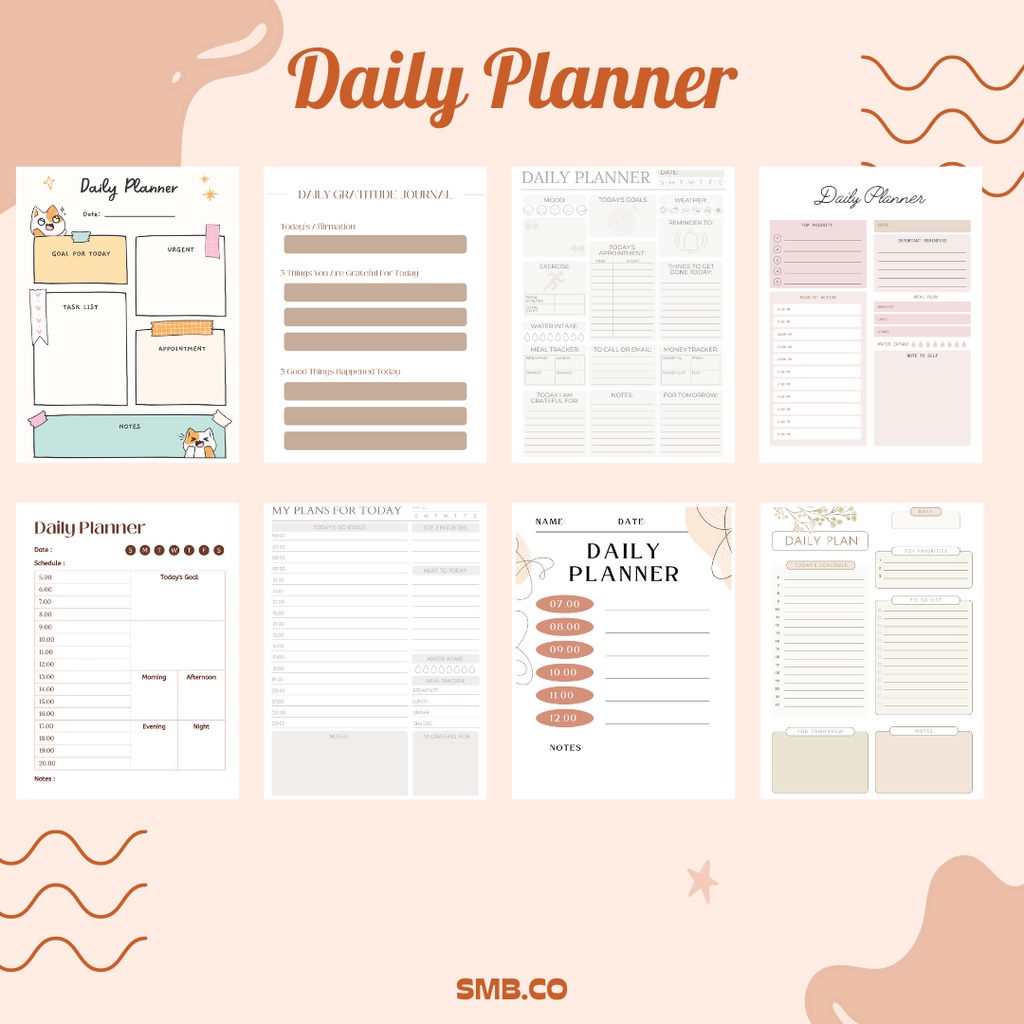

Isi Binder Daily Planner / To Do List / Weekly Planner / Bullet Journal / Meal Planner