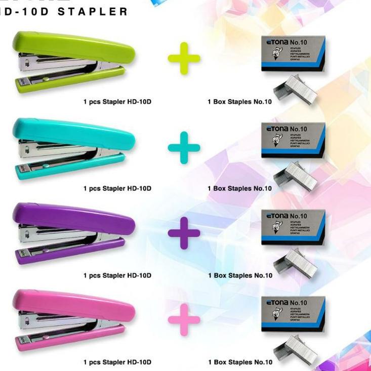 

Stock Banyak NRW Stapler Etona HD10D + ISI WARNA BARU. Paket lengkap ekonomis 97 Grosir