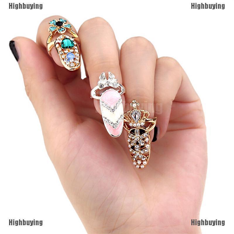 Hiasan Kuku Bentuk Mahkota / Pita / Bunga Kristal Untuk Nail Art