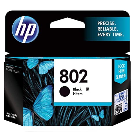 Tinta HP 802 Black - Black Ink Cartridge HP 802 Hitam – ORIGINAL