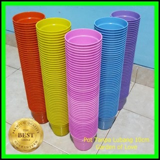 30LUSIN Pot Tanpa Lubang 10CM Putih Gold Hijau Pink Ungu Pakethemat Pot Es Krim Ice Cream Pot Putih