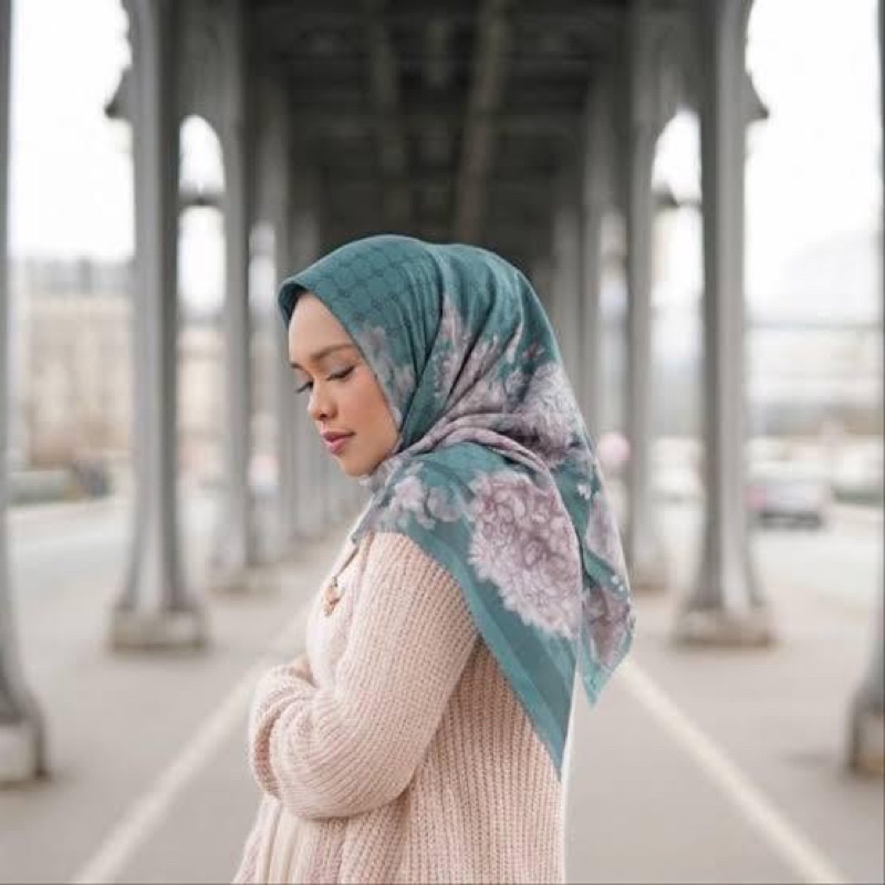 Preloved Buttonscarves Hydrangea - Verte