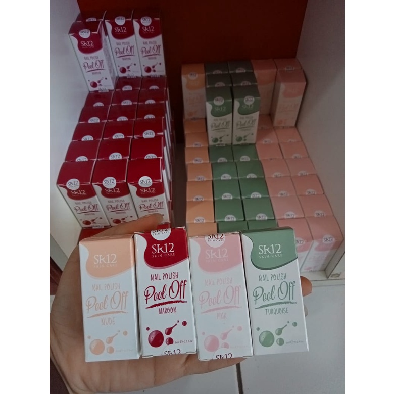 Kutek SR12 Nail Polish Peel Off Halal Waterbased Cepat Kering Mudah dikelupas Non Alkohol Bpom Perawatan Kuku