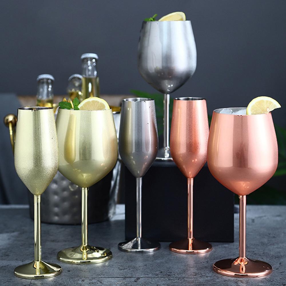 REBUY Gelas Champagne Kreatif Rose Gold Restoran Goblet Bar Alat Gelas Cocktail