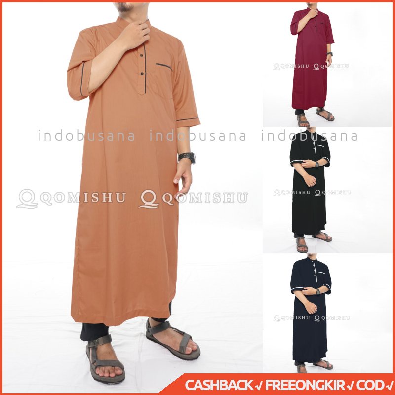 Jubah Muslim Pria Gamis Ikhwan Muslim QOMISHU