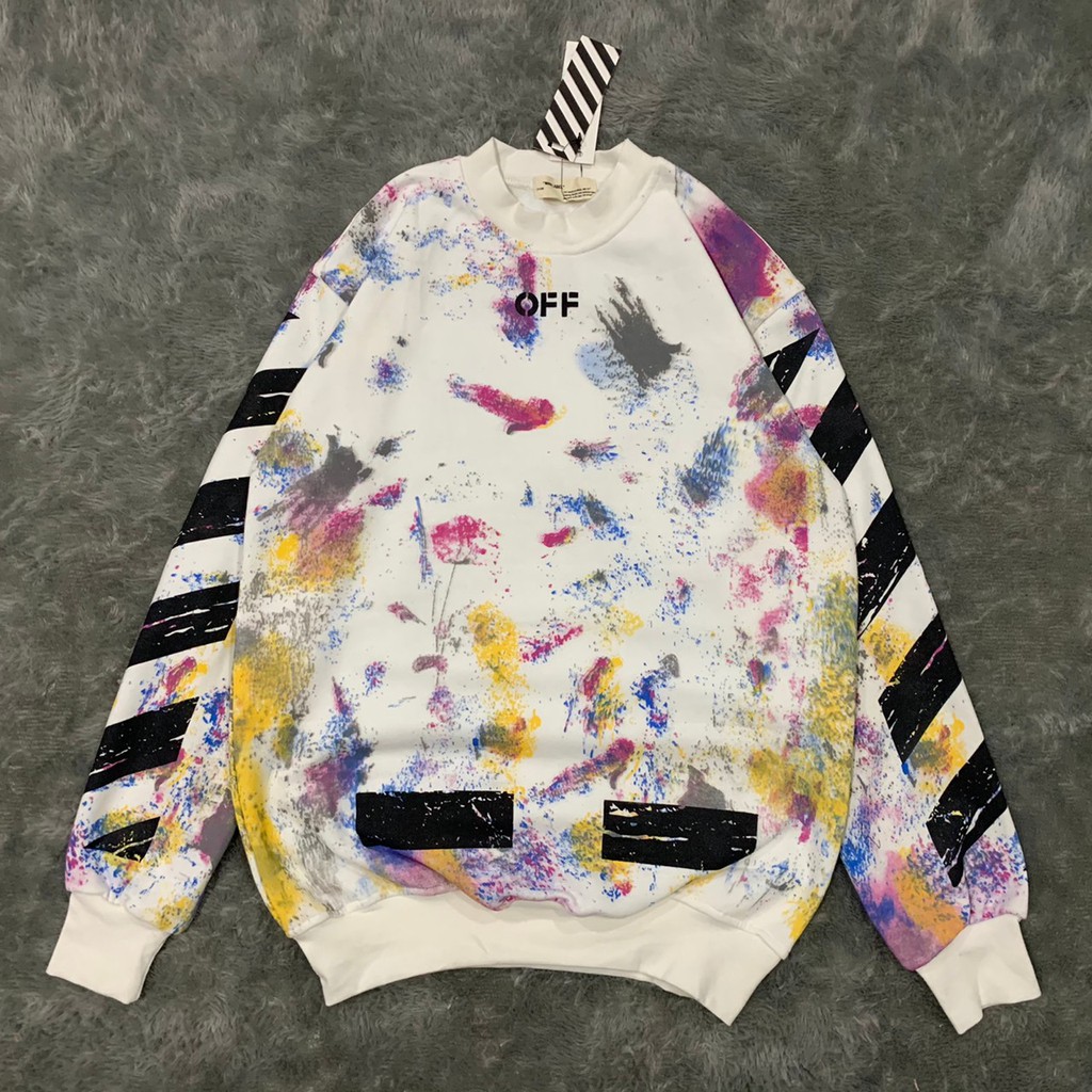 CREWNECK OFF WHITE GALAXY PREMIUM
