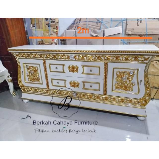 Meja tv  mewah jati ukir jepara