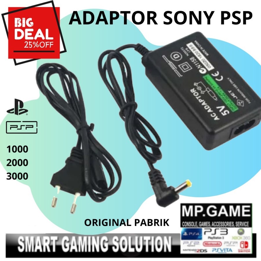 ADAPTOR charger PSP ADAPTER sony PSP slim dan fat psp 1000 / 2000 / 3000 casan sony fat dan charger 