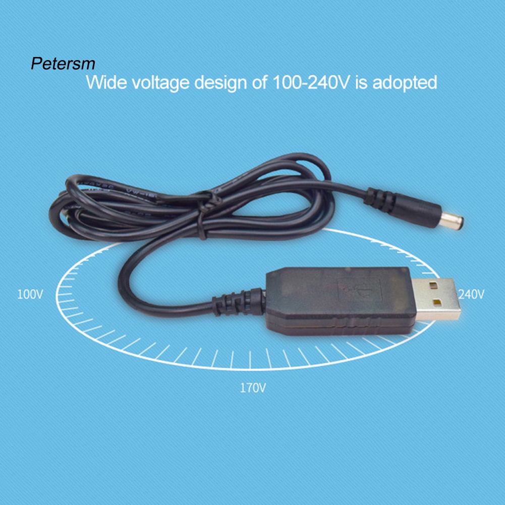 Kabel Adapter Step Up Power Supply Usb Dc 5v To 8.4v / 9v / 12v 5.5x2.1mm Male Plug