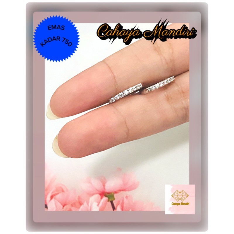 Anting Emas Kadar 750 (17K) Berat +/- 2 Gram