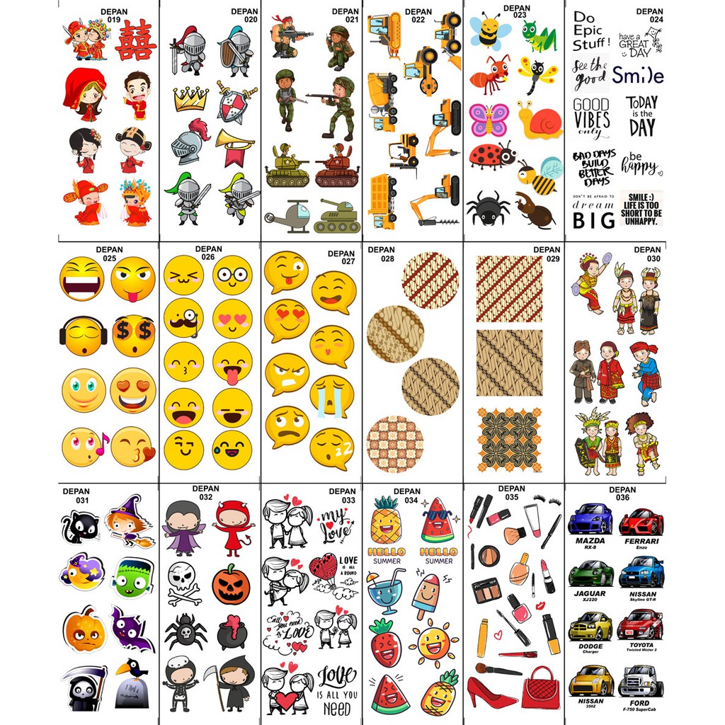 

Edible Stamp / Sticker Makanan 019 - 036