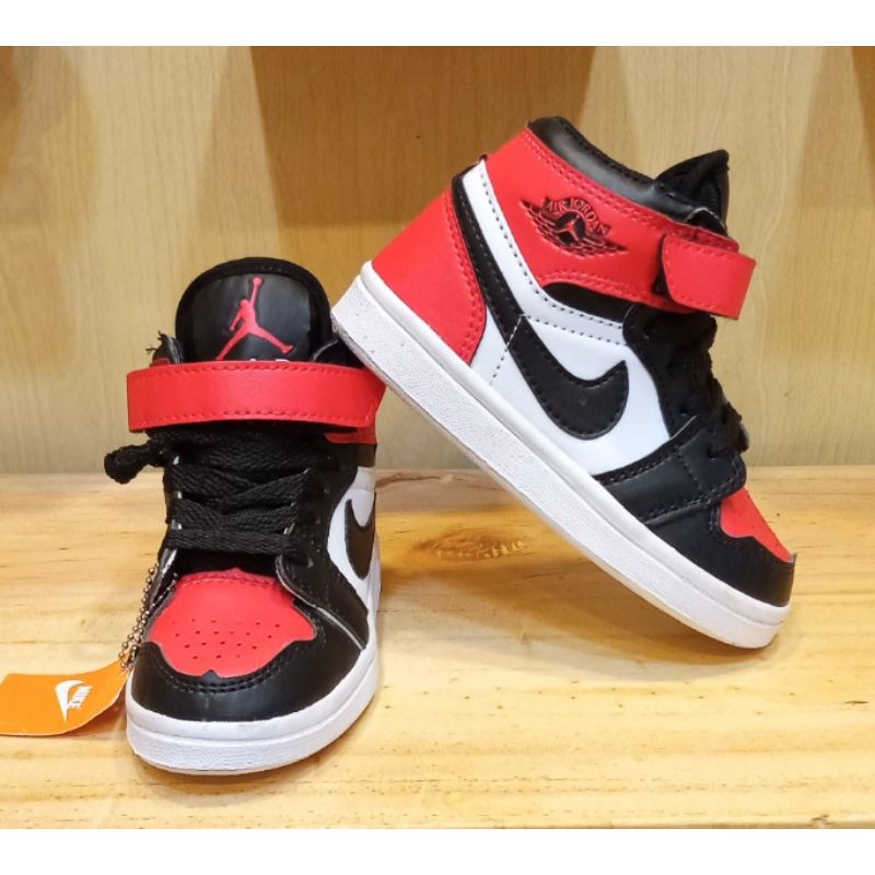 SEPATU ANAK JORDAN BLACK TOE PREMIUM QUALITY SNEAKERS JORDAN ANAK