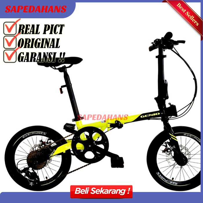 Sepeda Lipat Sepeda Lipat Murah Original Sepeda Folding lipat 16 Genio Runes Chromoly United DN015