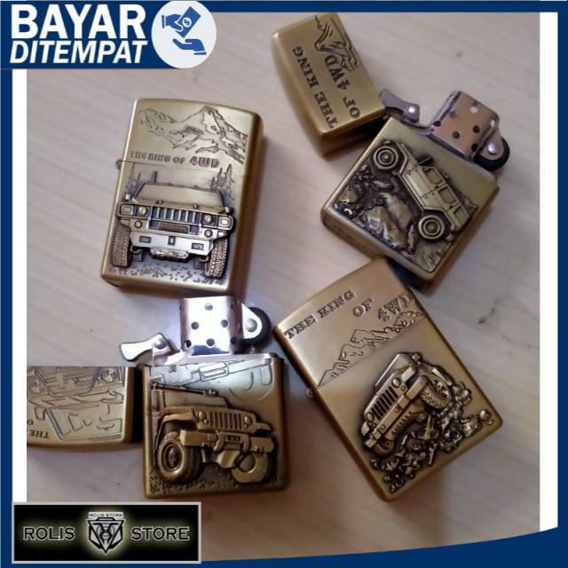 KOREK MODEL ZIPPO MOTIF MOBIL JEEP