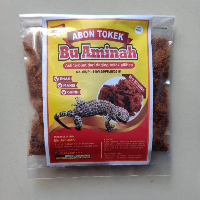

ABON TOKEK ASLI IBU AMINAH ISI 50 GRAM