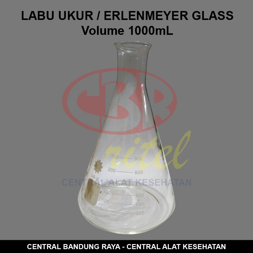Gelas Labu Ukur / Erlenmeyer Glass Volume 1000mL