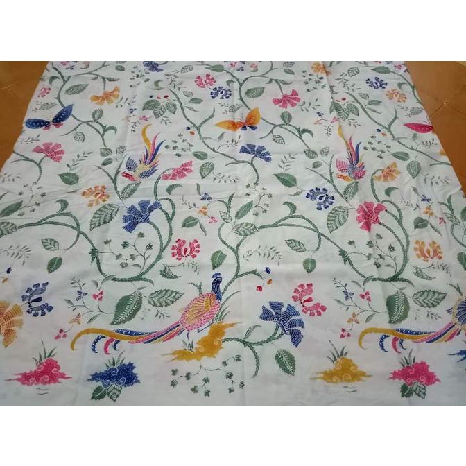 Kain Batik Cap motif Burung Merak
