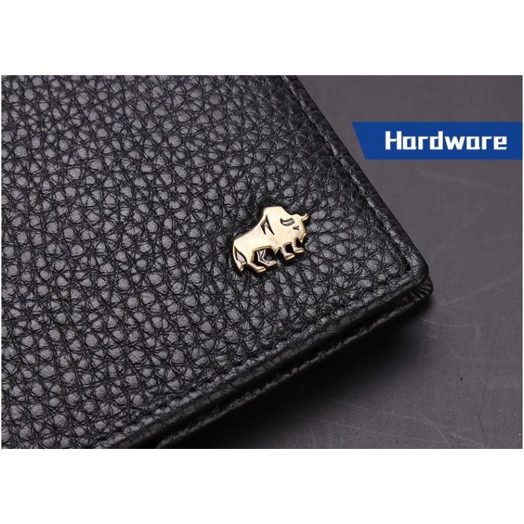 Bison Denim Dompet Panjang Kulit Pria Slim Wallet N4470