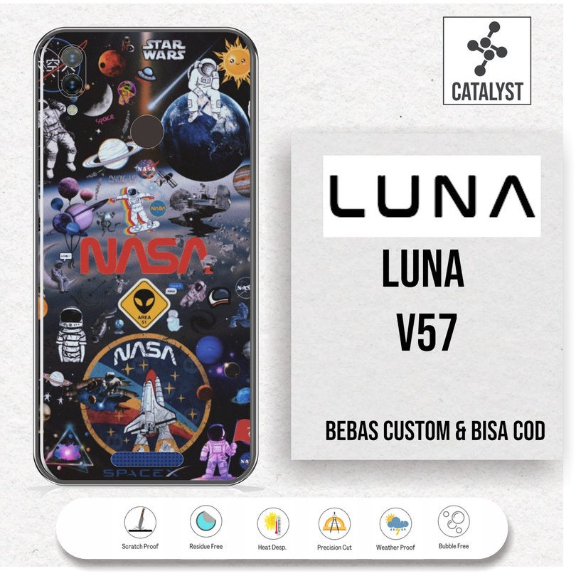 (Buy 1 Get 2) Garskin Skin LUNA V57 - KODE -9JFS Bisa Custom - Sticker Case