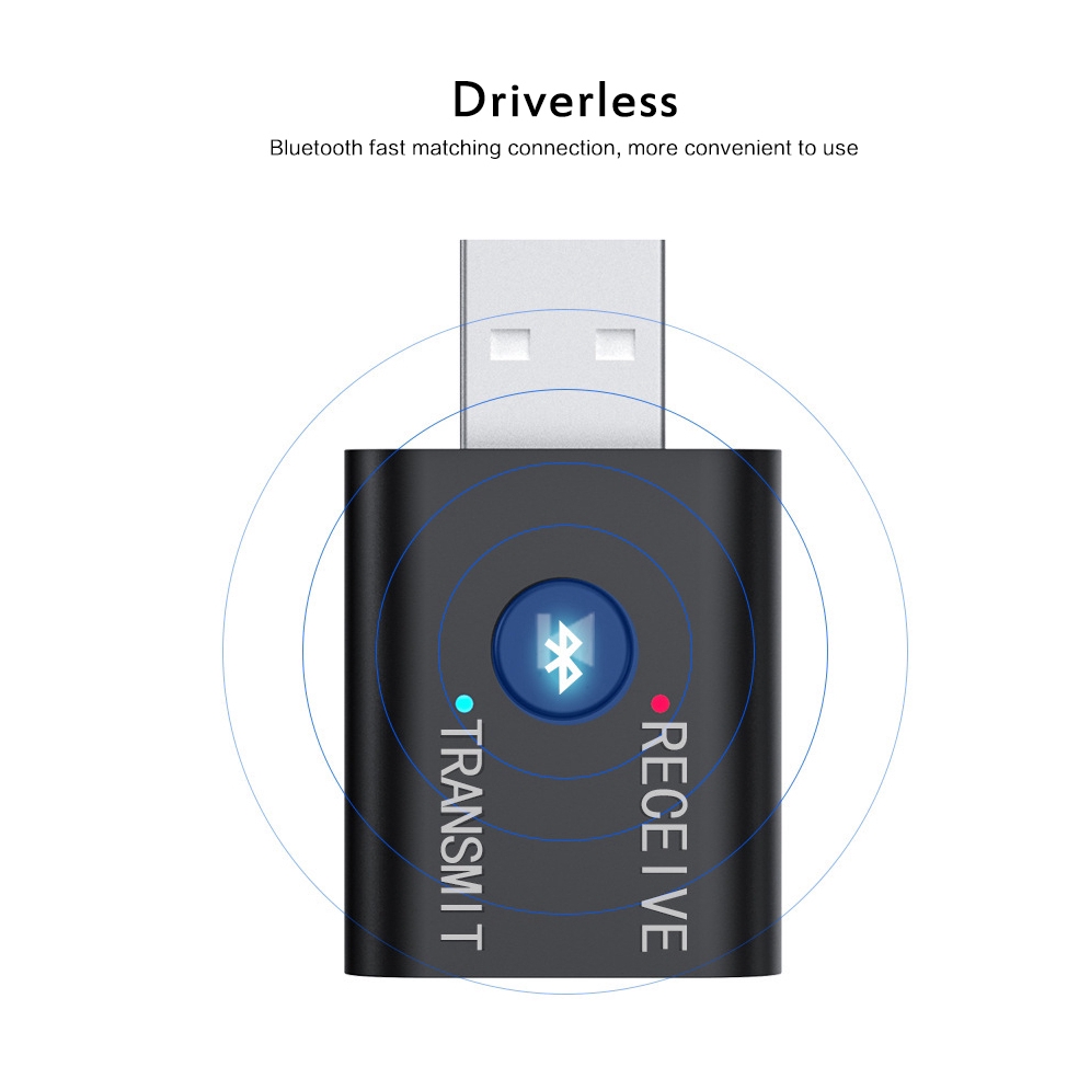 Mini Wireless Bluetooth Receiver Adapter 5 0 Audio Transmitter Stereo Bluetooth Dongle Aux Usb 3 5 Mm For Laptop Tv Pc Pwatch Shopee Indonesia