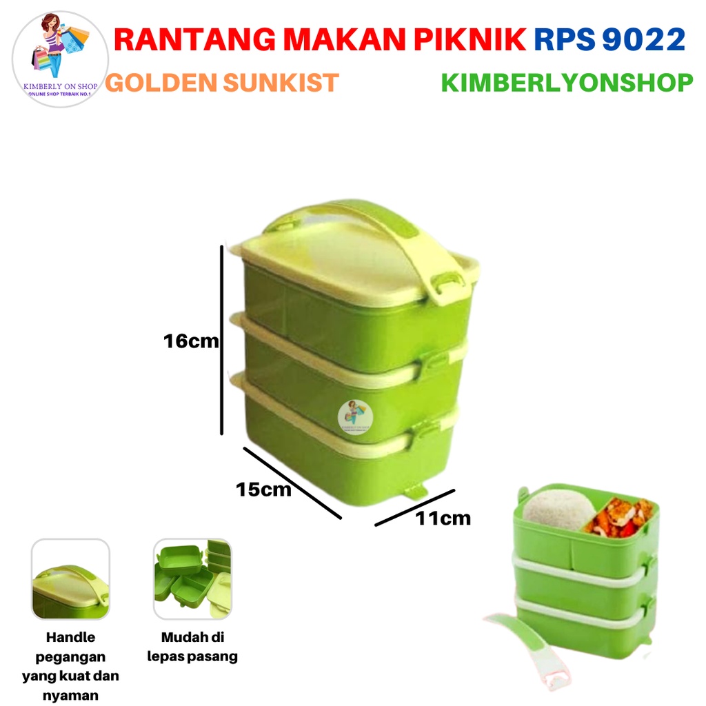 Rantang Piknik Susun Golden Sunkist RPS 9022