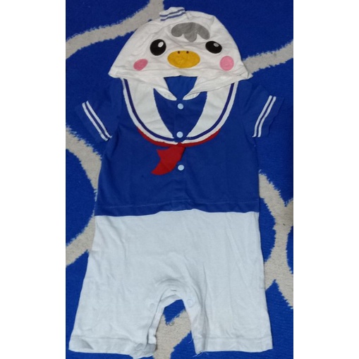 JP / jumpsuit anak baby karakter Donald unisex preloved