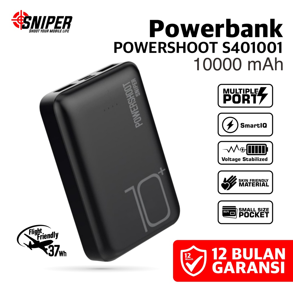 powerbank sniper 10000 mah powershoot s401001 v2 0