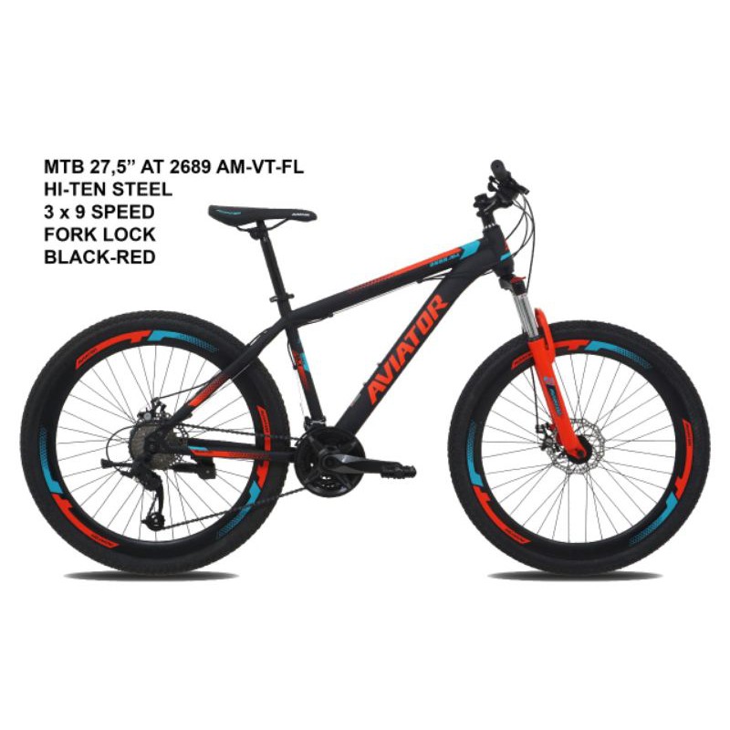 Sepeda MTB 27,5 Aviator AT 2689 AM VT FL / Sepeda Gunung 27,5 Aviator AT 2689 AM VT FL