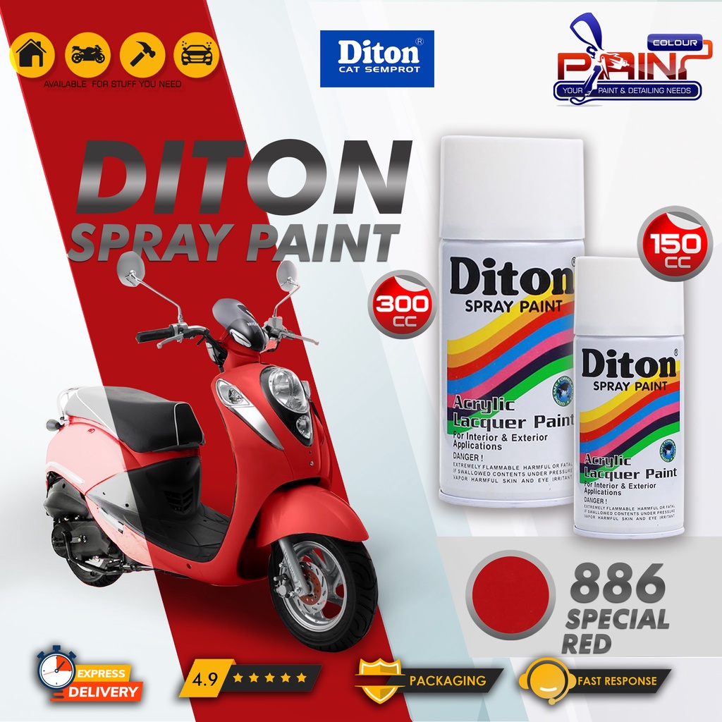 Diton Cat Semprot/Pylox/Motor/Helm/Gundam 150cc - 886 Special Red