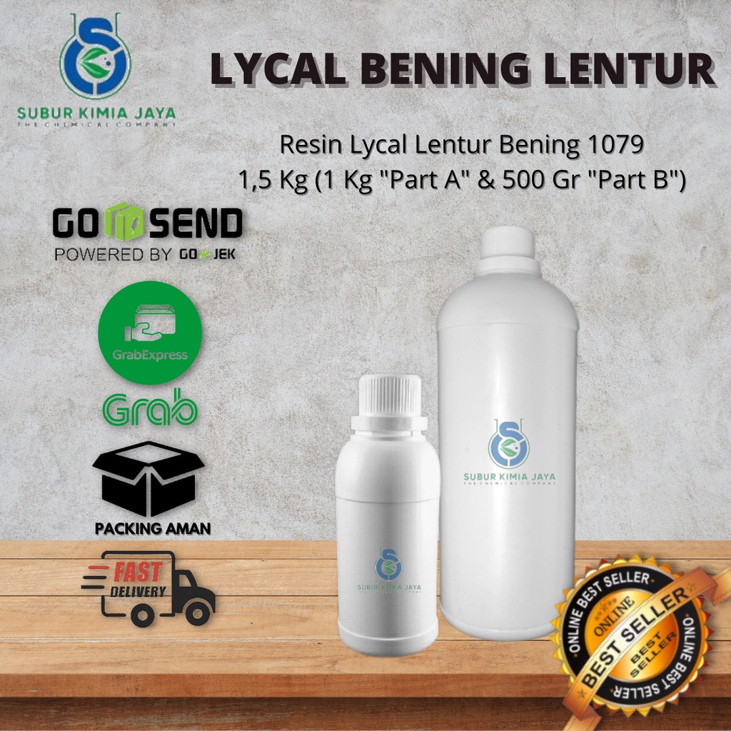 

Resin Lycal Lical Lentur Bening Flexibel 1,5 KG Premium