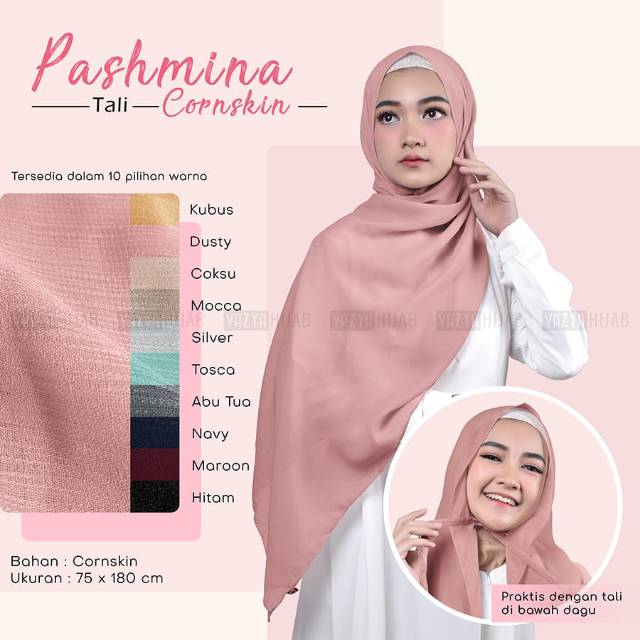 Pashmina Tali Cornskin 180 x 75