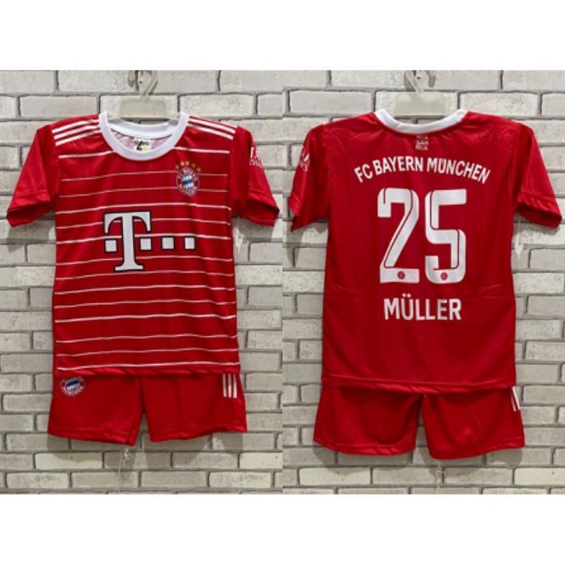 Jersey bola Bayern m anak printing usia 4-8 tahun kids