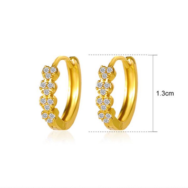 anting fashion retro round rhinestone earrings jan297(3f4)